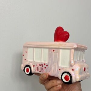 Pink Love Bus Ceramic Decor